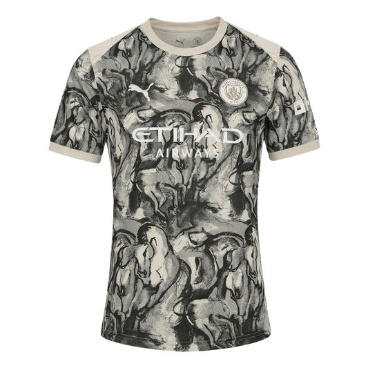Manchester City Year of the Horse Soccer Jersey 25/26 Black&White