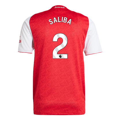 Authentic SALIBA #2 Arsenal Home Soccer Jersey 2025/26