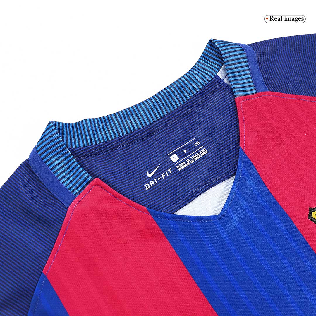 MESSI #10 Retro 2016/17 Barcelona Home Soccer Jersey Red&Blue