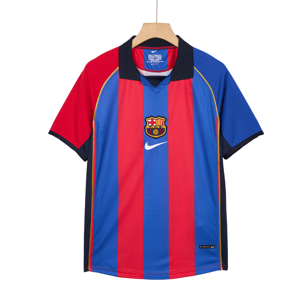 Retro RIVALDO #10 2001/02 Barcelona Home Soccer Jersey