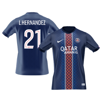 L.HERNANDEZ #21 PSG Home Soccer Jersey 2025/26