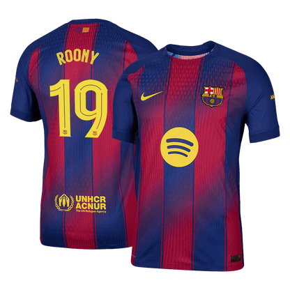 ROONY #19 Authentic Barcelona Home Soccer Jersey 2025/26 Red&Blue - UCL