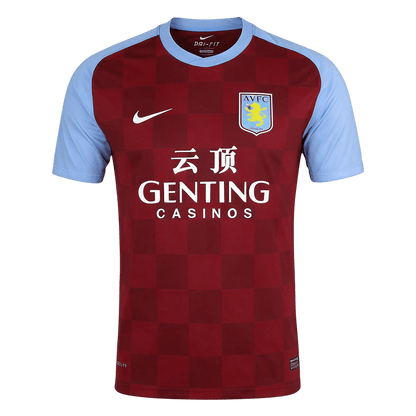 Men Retro Fan Version 2011/12 Aston Villa Home Soccer Jersey Red