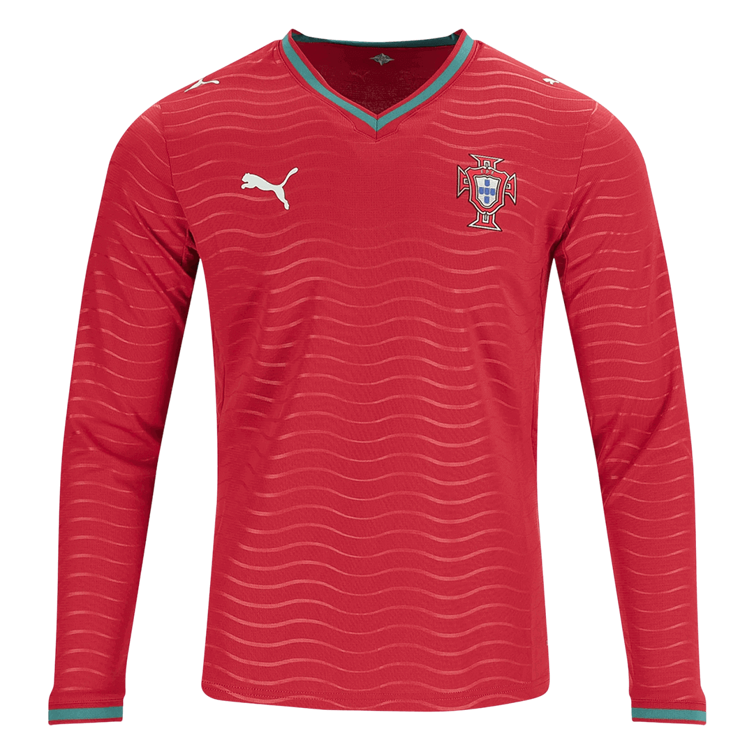 Authentic Portugal Home Long Sleeve Soccer Jersey 2026