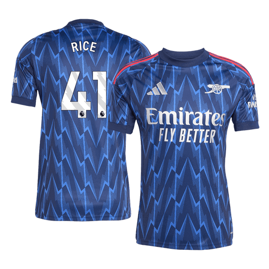 RICE #41 Arsenal Away Soccer Jersey 2025/26 Blue