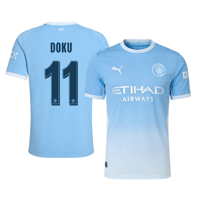 Authentic DOKU #11 Manchester City Home Soccer Jersey 2026/27