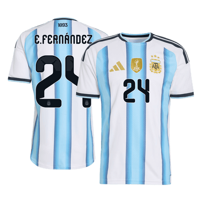 Authentic E. FERNÁNDEZ #24 Argentina Home Soccer Jersey 2026