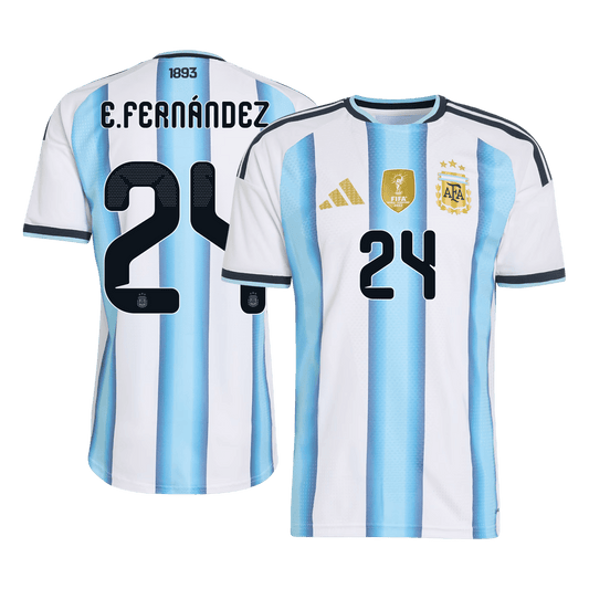 Authentic E. FERN�NDEZ #24 Argentina Home Football Shirt 2026