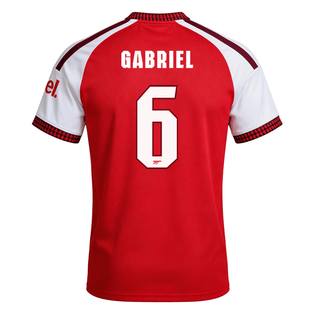 GABRIEL #6 Arsenal Home Soccer Jersey 26/27 Red- UCL