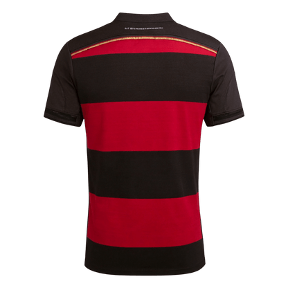 Men Retro Fan Version 2014 Germany Away Soccer Jersey Short Sleeve Black&Red
