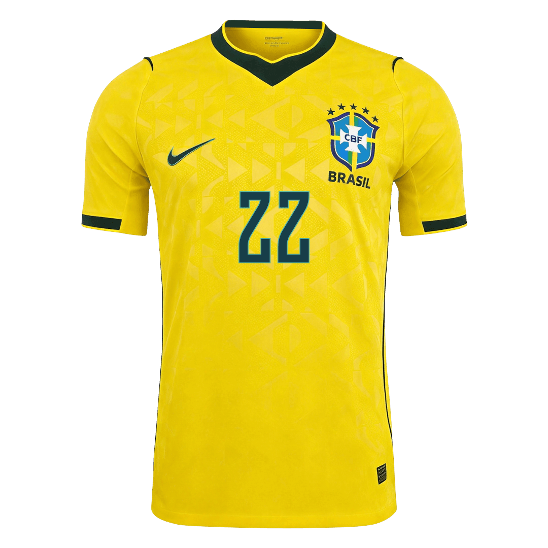 Authentic JOÃO PEDRO #22 Brazil Home Soccer Jersey 2026