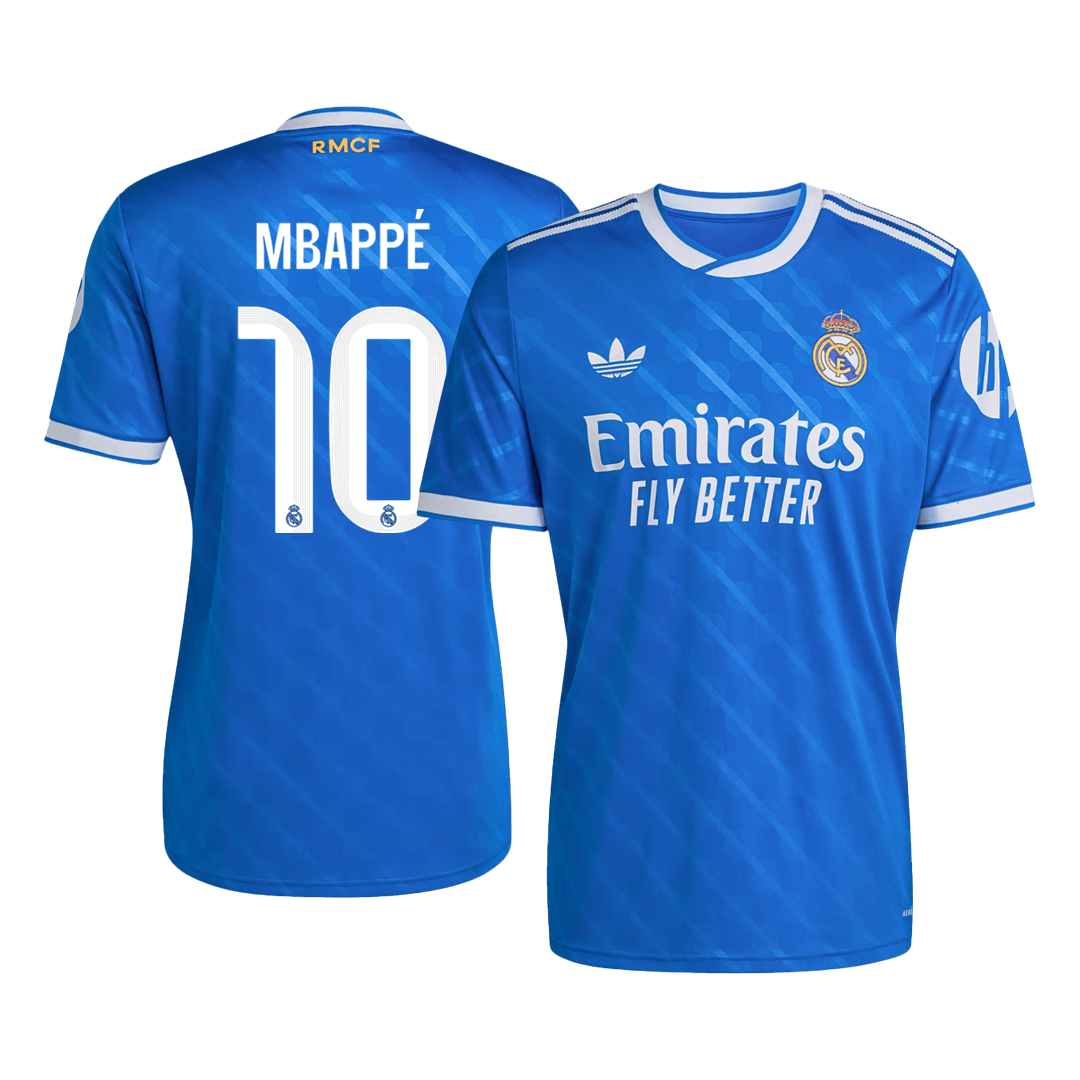 MBAPPÉ #10 Real Madrid Third Away Soccer Jersey 2025/26 Blue
