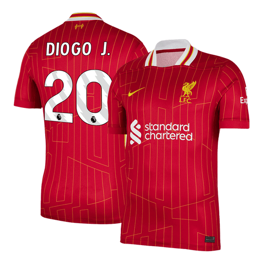 DIOGO J. #20 Liverpool Home Soccer Jersey 2024/25 Red