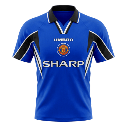 Retro 96/97 Manchester United Third Soccer Jersey Blue