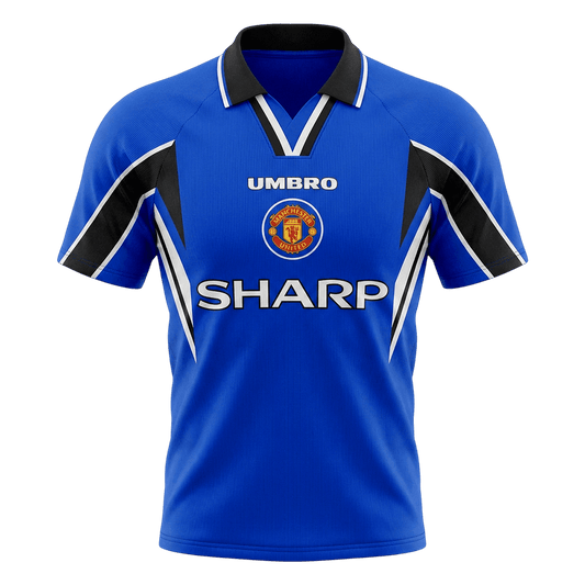 Retro 96/97 Manchester United Third Soccer Jersey Blue
