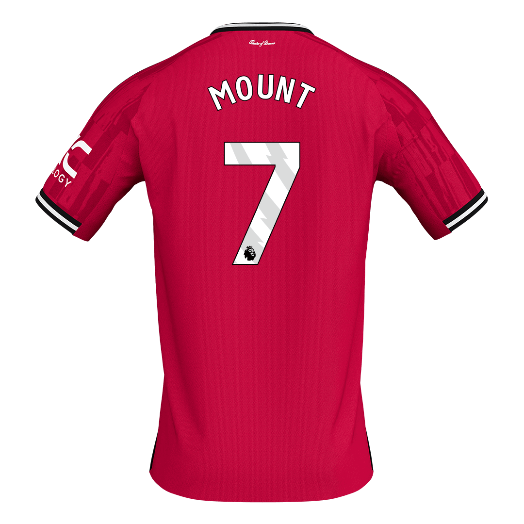 MOUNT #7 Manchester United Home Soccer Jersey 2025/26 Red