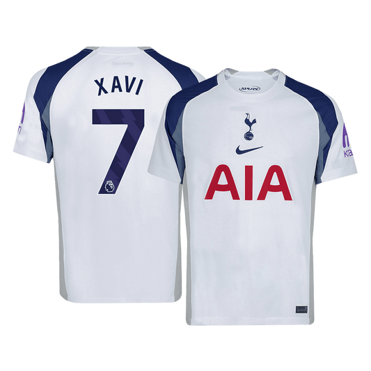 XAVI #7 Tottenham Hotspur Home Soccer Jersey 2025/26 White