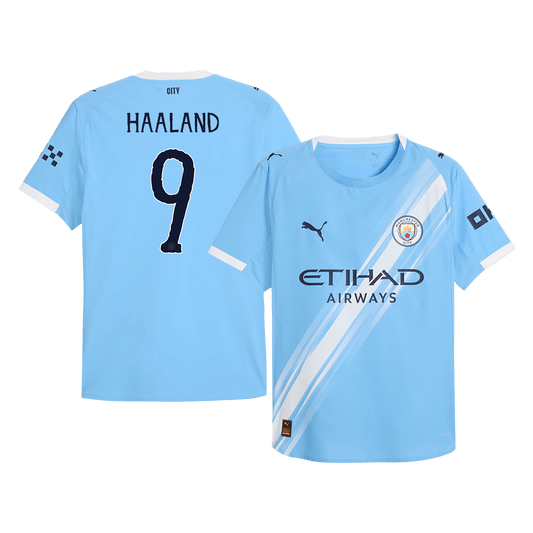 Authentic HAALAND #9 Manchester City Home Soccer Jersey 2025/26 Blue - Club World Cup