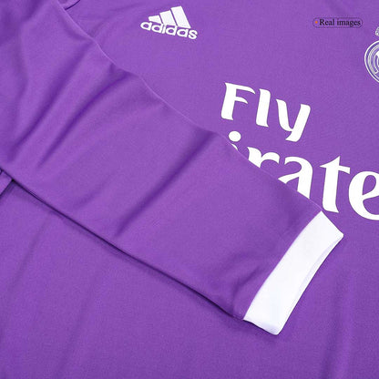 Retro RONALDO #7 2016/17 Real Madrid Away Long Sleeve Soccer Jersey