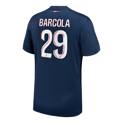 BARCOLA #29 PSG Home Soccer Jersey 2024/25 Navy