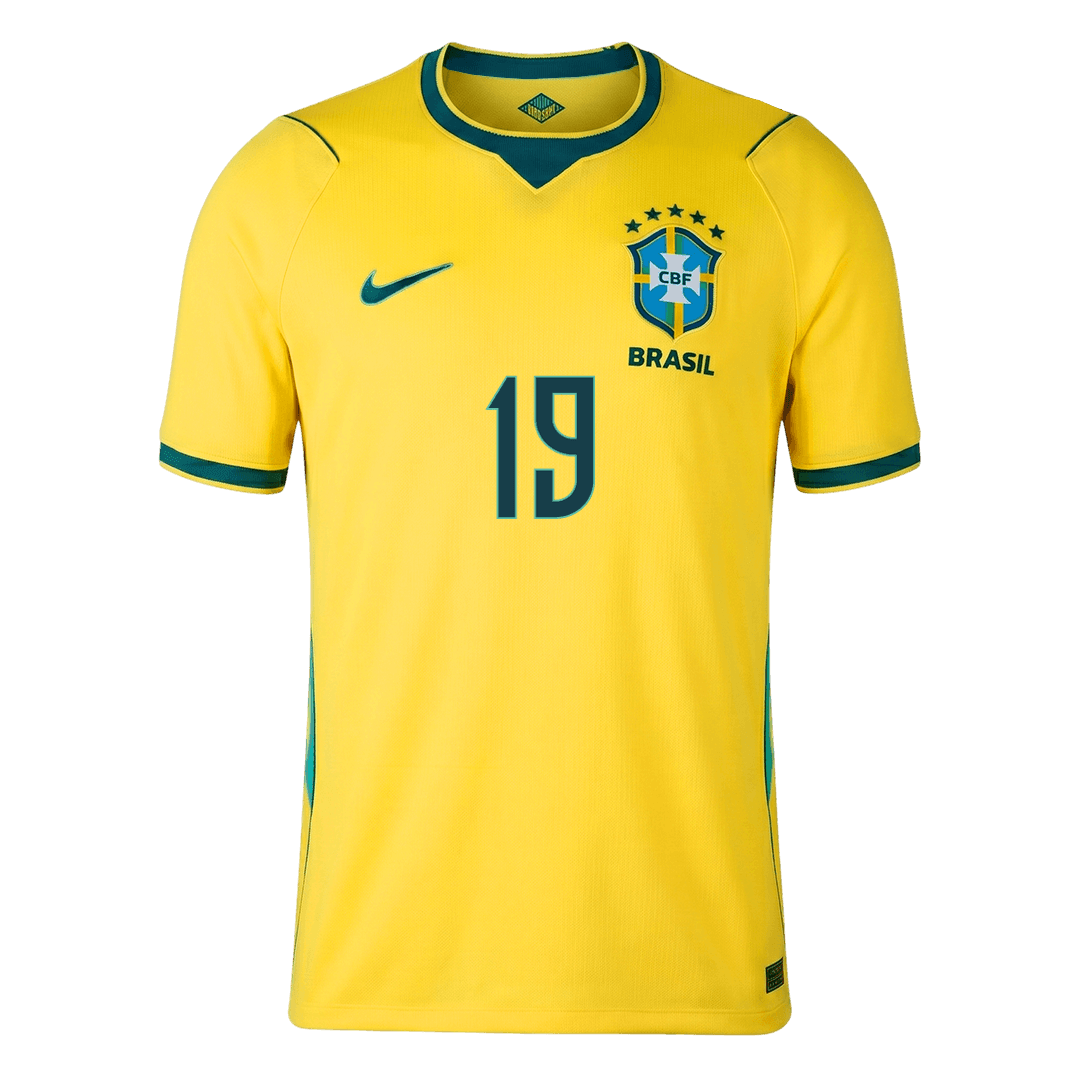 ENDRICK #19 Brazil Home Soccer Jersey World Cup 2026 Yellow