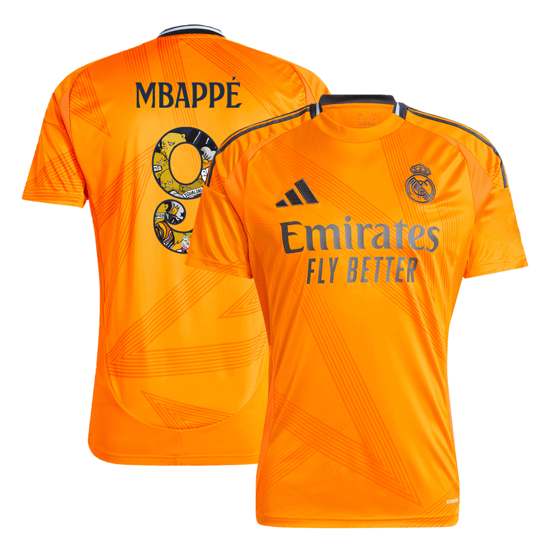 Mbapp¨¦ #9 Real Madrid Away football shirt 2024/25 - Bear Champ Font