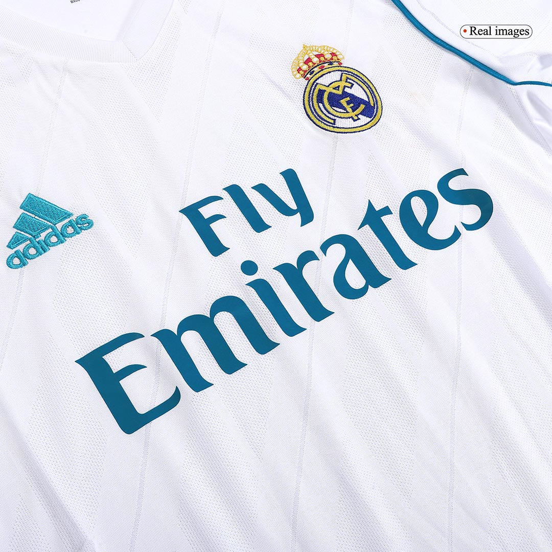 RONALDO #7 Retro 2017/18 Real Madrid Home Soccer Jersey White