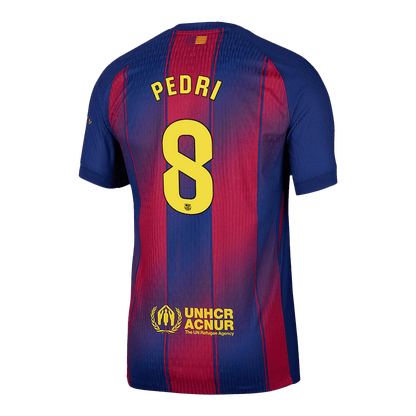 Authentic PEDRI #8 Barcelona Home Soccer Jersey 2025/26 Red&Blue