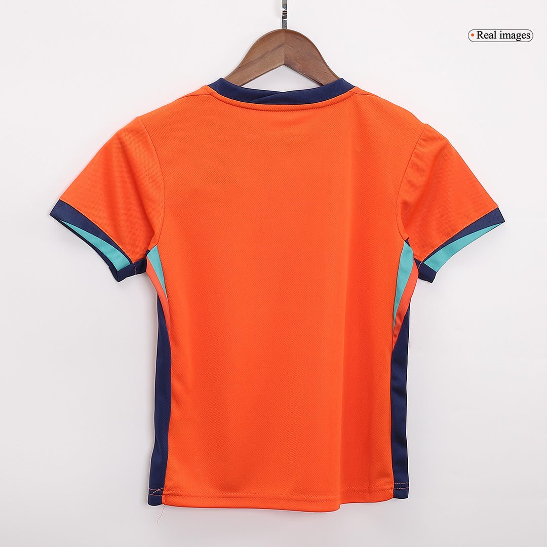 Kid's Netherlands Home Soccer Jersey Kit(Jersey+Shorts) Euro 2024