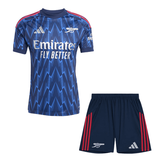 Arsenal Away Soccer Jersey Kit(Jersey+Shorts) 2025/26 Blue