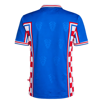 Retro Croatia Away Soccer Jersey World Cup1998 Blue