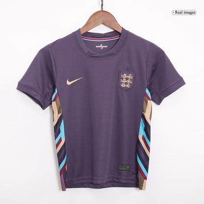 Kid's England Away Soccer Jersey Kit(Jersey+Shorts) Euro 2024
