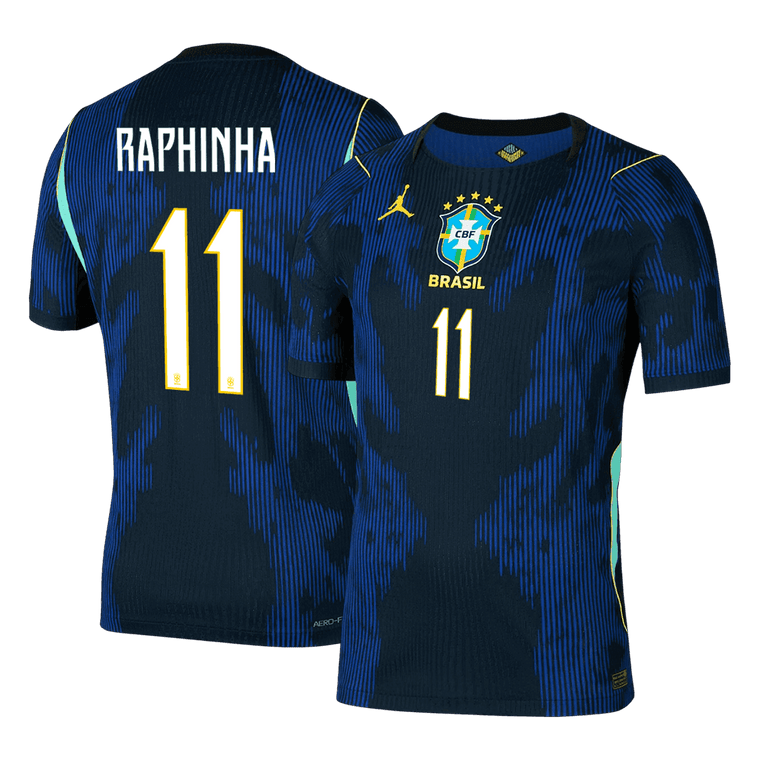 Authentic RAPHINHA #11 Brazil Away Soccer Jersey 2026