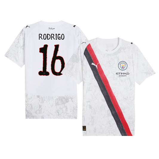 RODRIGO #16 Manchester City KidSuper Soccer Jersey 2025/26 White - Club World Cup