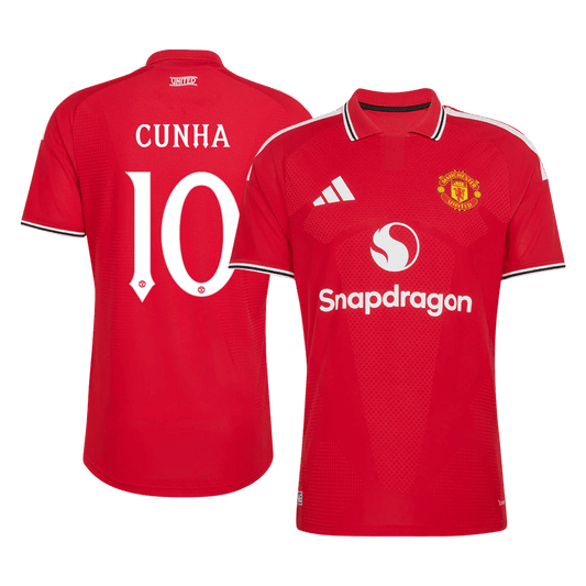 Authentic CUNHA #10 Manchester United Home Soccer Jersey 2026/27