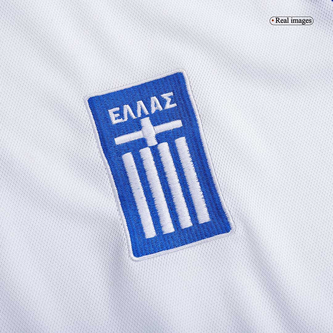 Men Retro Fan Version Greece Away Soccer Jersey Euro Cup 2004 White