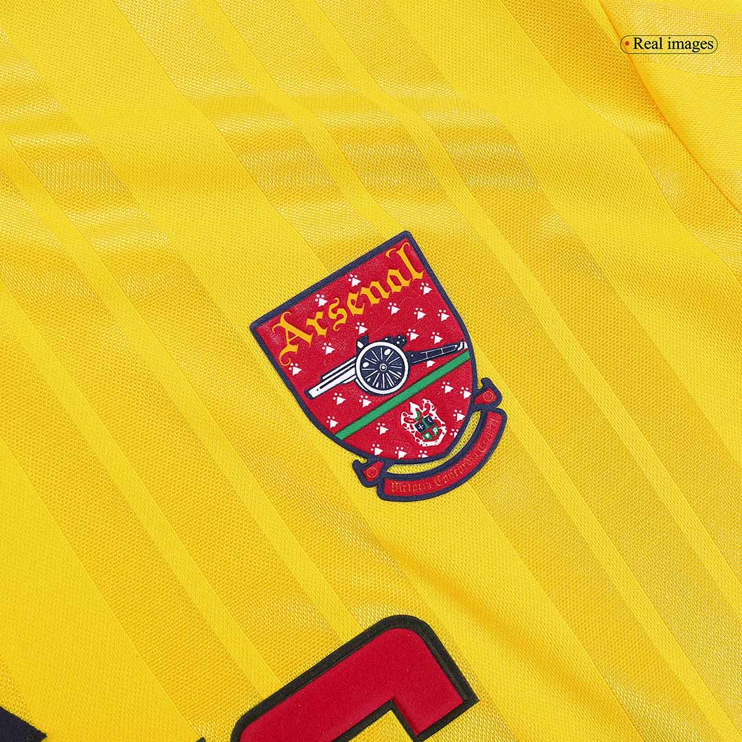 Men Retro Fan Version Arsenal Away Soccer Jersey 1993/94 Yellow