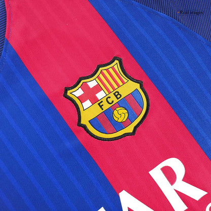 MESSI #10 Retro 2016/17 Barcelona Home Soccer Jersey Red&Blue