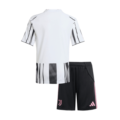 Kid's Juventus Home Soccer Jersey Kit(Jersey+Shorts) 2025/26 Black&White