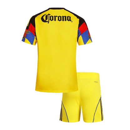 Kid's Club America Home Soccer Jersey Kit(Jersey+Shorts) 2025/26 Yellow