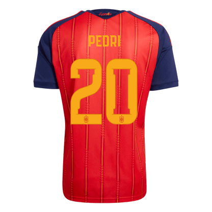 PEDRI #20 Spain Home Soccer Jersey World Cup 2026 Red