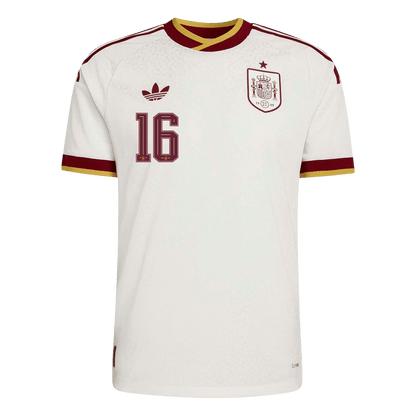 Authentic RODRIGO #16 Spain Away Soccer Jersey 2026