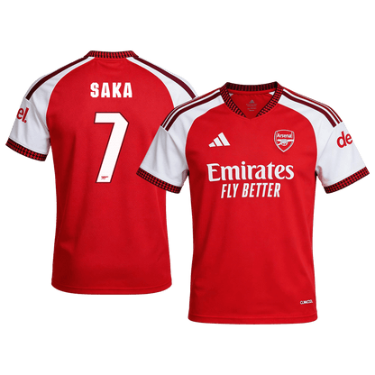 SAKA #7 Arsenal Home Soccer Jersey 26/27 Red- UCL