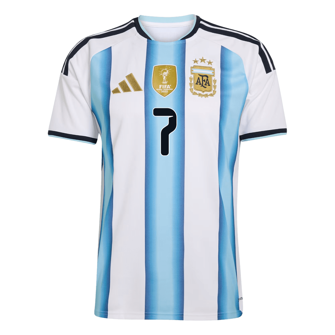 DE PAUL #7 Argentina Home Football Shirt World Cup 2026 Blue&White