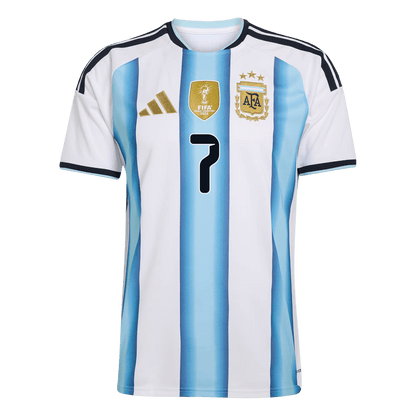 DE PAUL #7 Argentina Home Football Shirt World Cup 2026 Blue&White