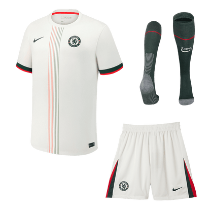 Chelsea Away Soccer Jersey Kit(Jersey+Shorts+Socks) 2025/26 White