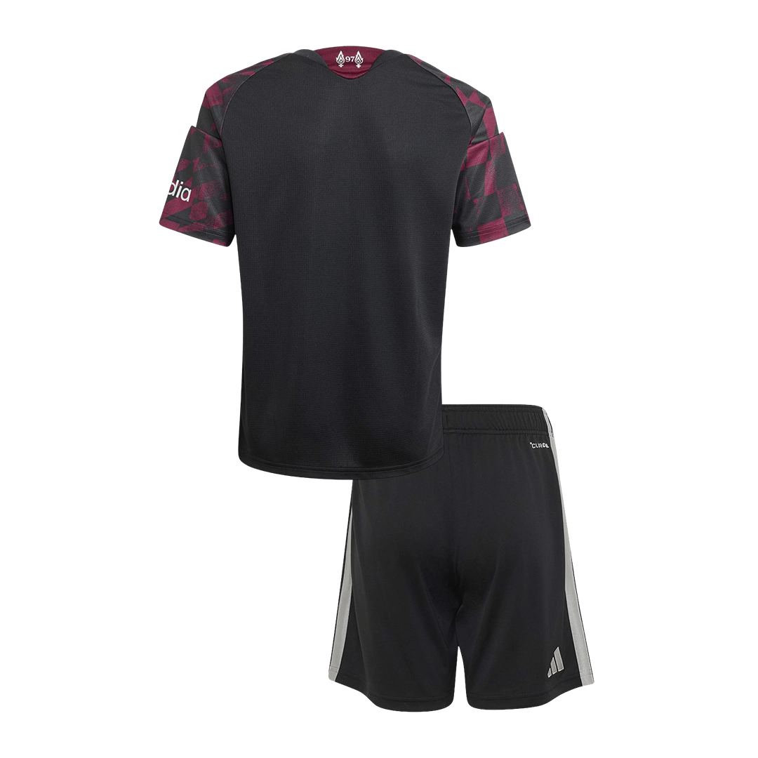 Kids Liverpool Third Soccer Jersey Kit (Jersey+Shorts) 2026/27 Red&Black