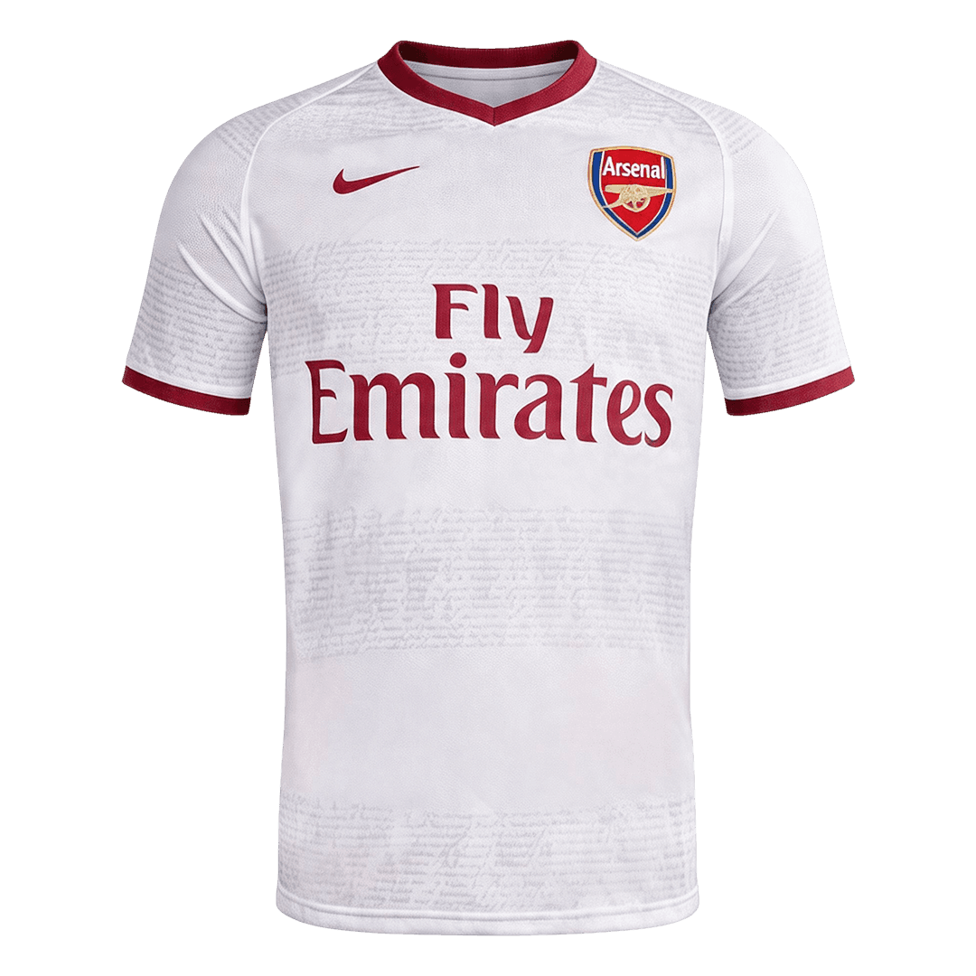 Men Retro Fan Version 2007/08 Arsenal Away Soccer Jersey White