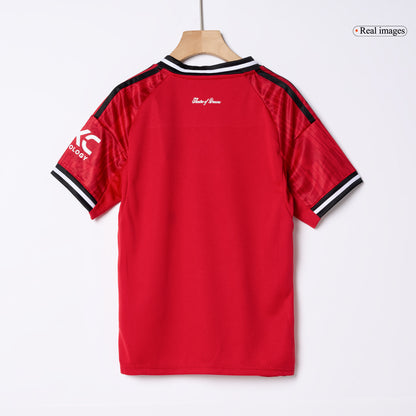 Kid's Manchester United Home Soccer Jersey Kit(Jersey+Shorts+Socks) 2025/26 Red