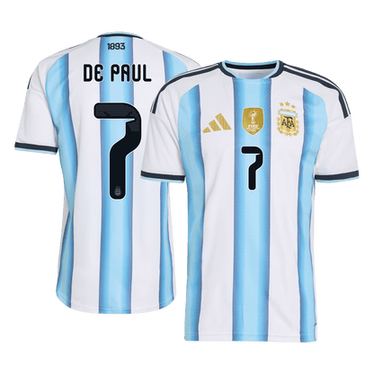 Authentic DE PAUL #7 Argentina Home Football Shirt 2026